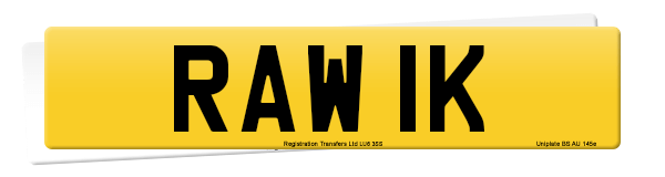 Registration number RAW 1K